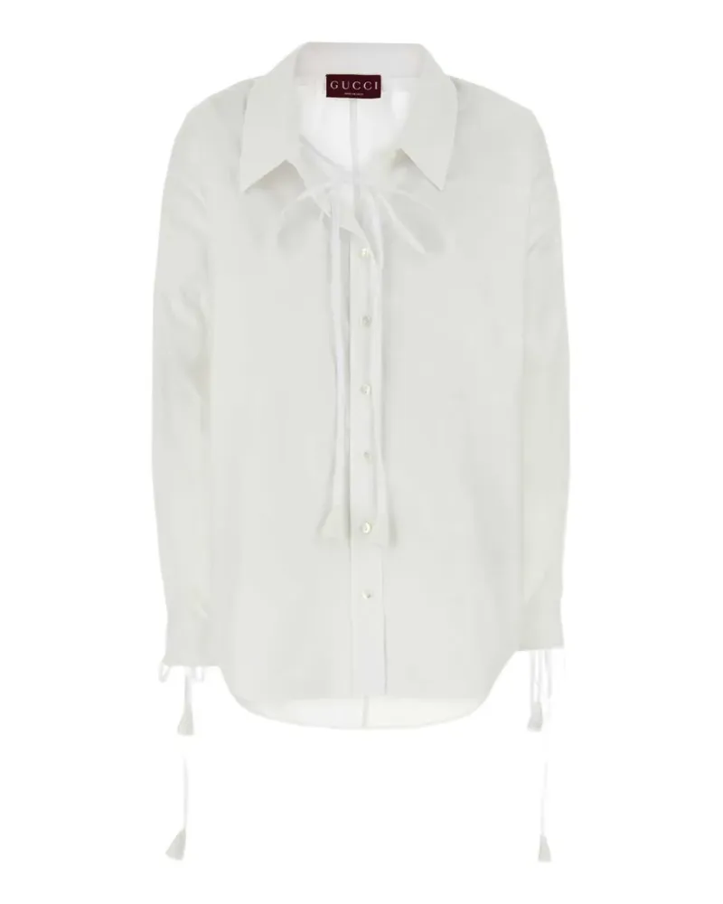 Gucci tie detail shirt - Weiß Weiß