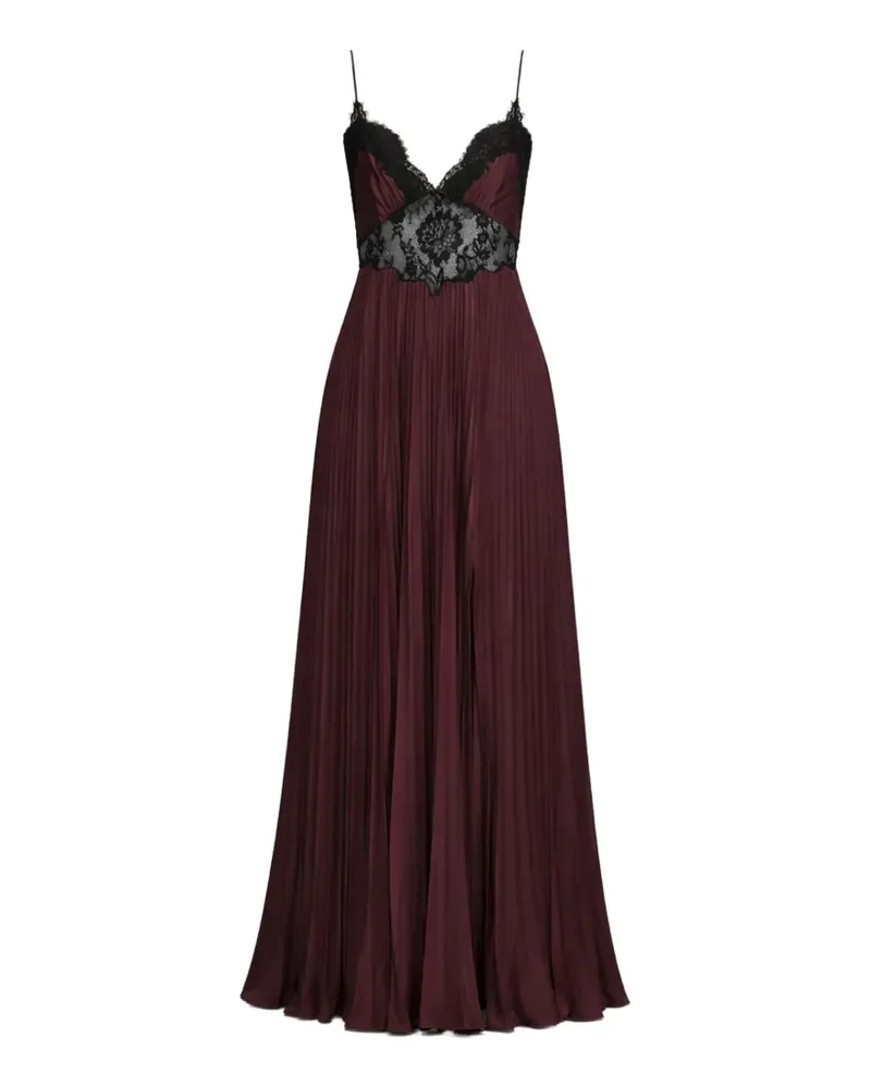 Self-Portrait lace insert maxi dress - Rot Rot