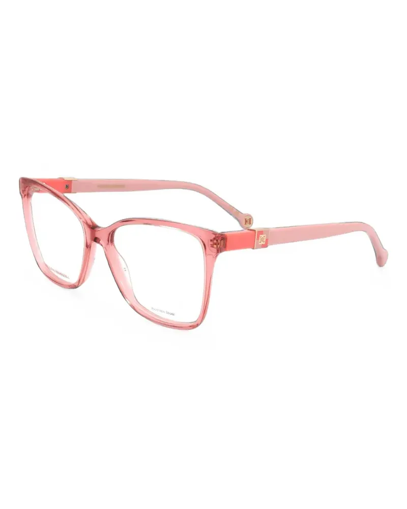 Carolina Herrera New York logo-plaque square-frame glasses - Rosa Rosa