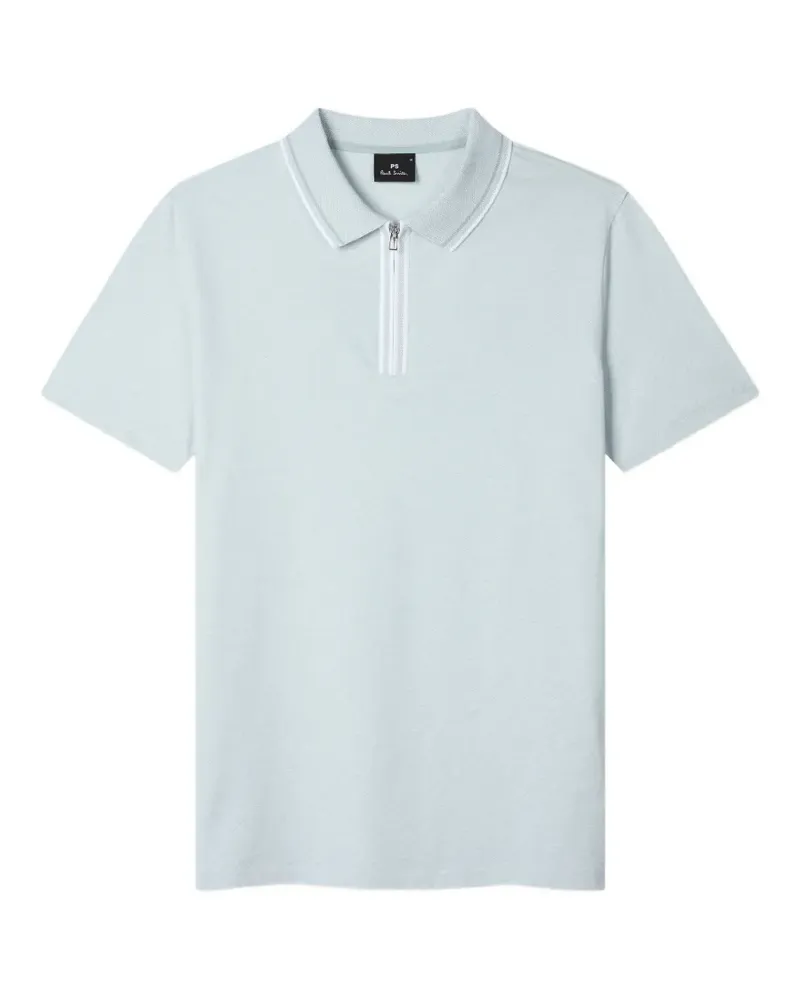 Paul Smith zip-collar polo shirt - Blau Blau