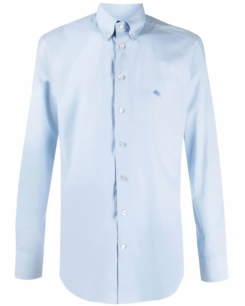 Etro Hemd mit Logo-Stickerei - Blau Blau