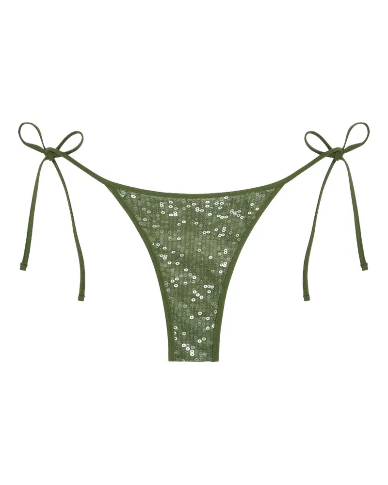 TROPIC of C Praia sequin-embellished bikini bottoms - Grün Grün