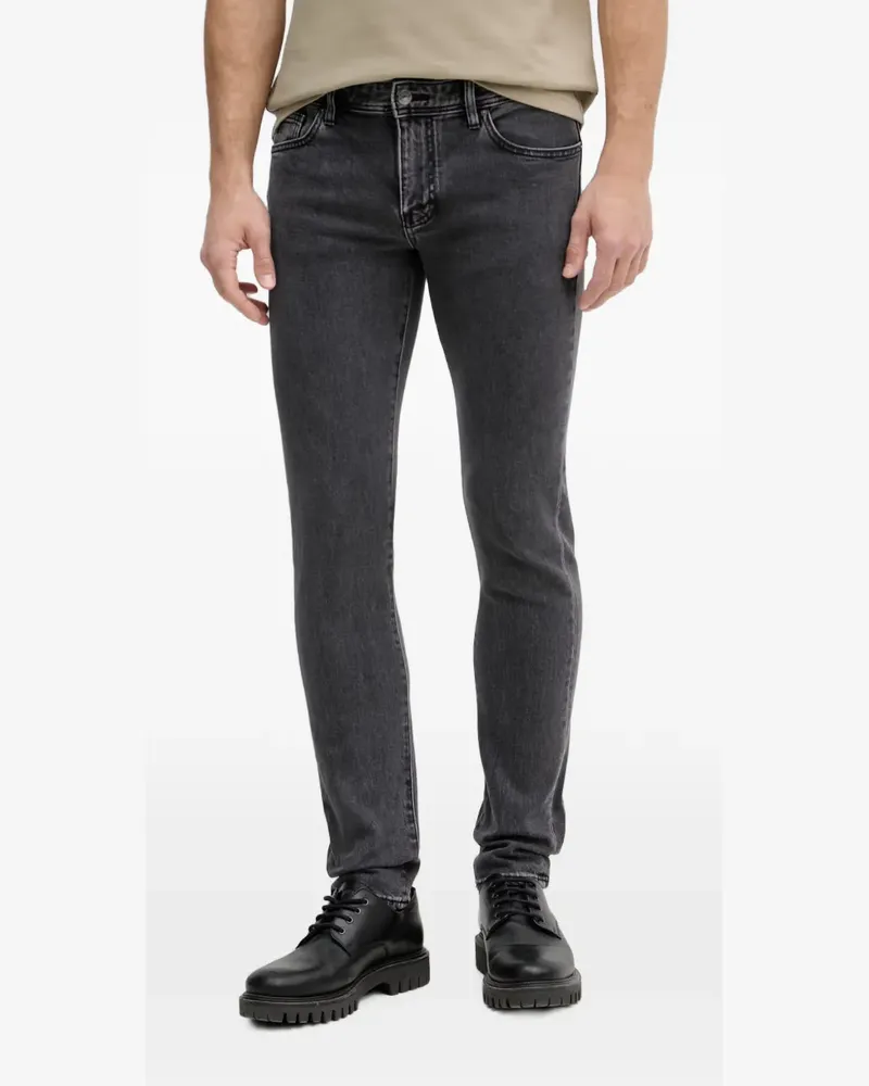 Armani Exchange Ausgeblichene Slim-Fit-Jeans - Grau Grau
