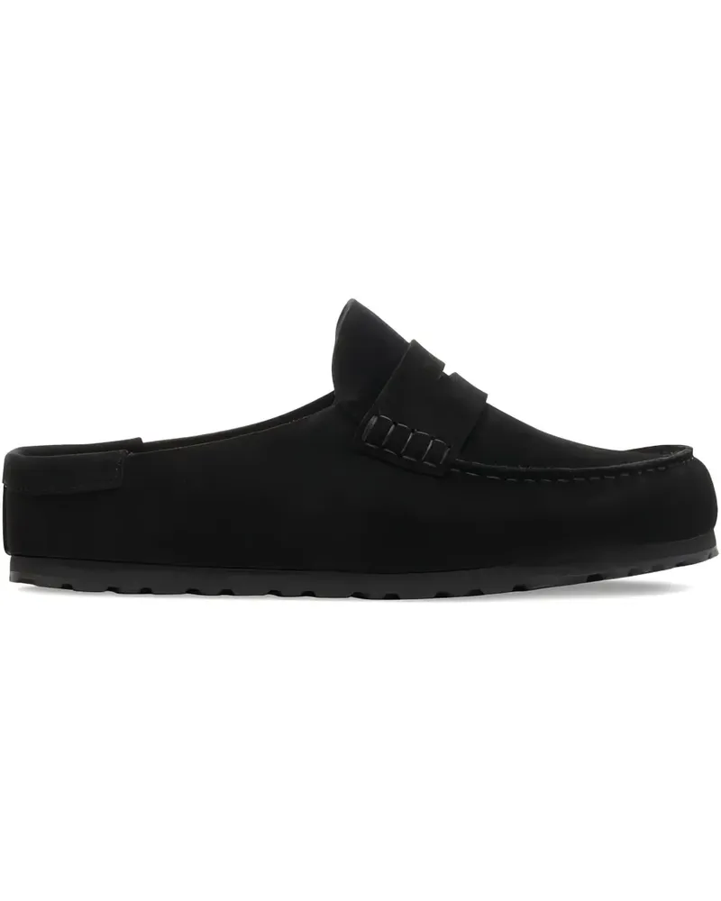 Birkenstock Naples Wrapped Penny-Mules aus Wildleder - Schwarz Schwarz