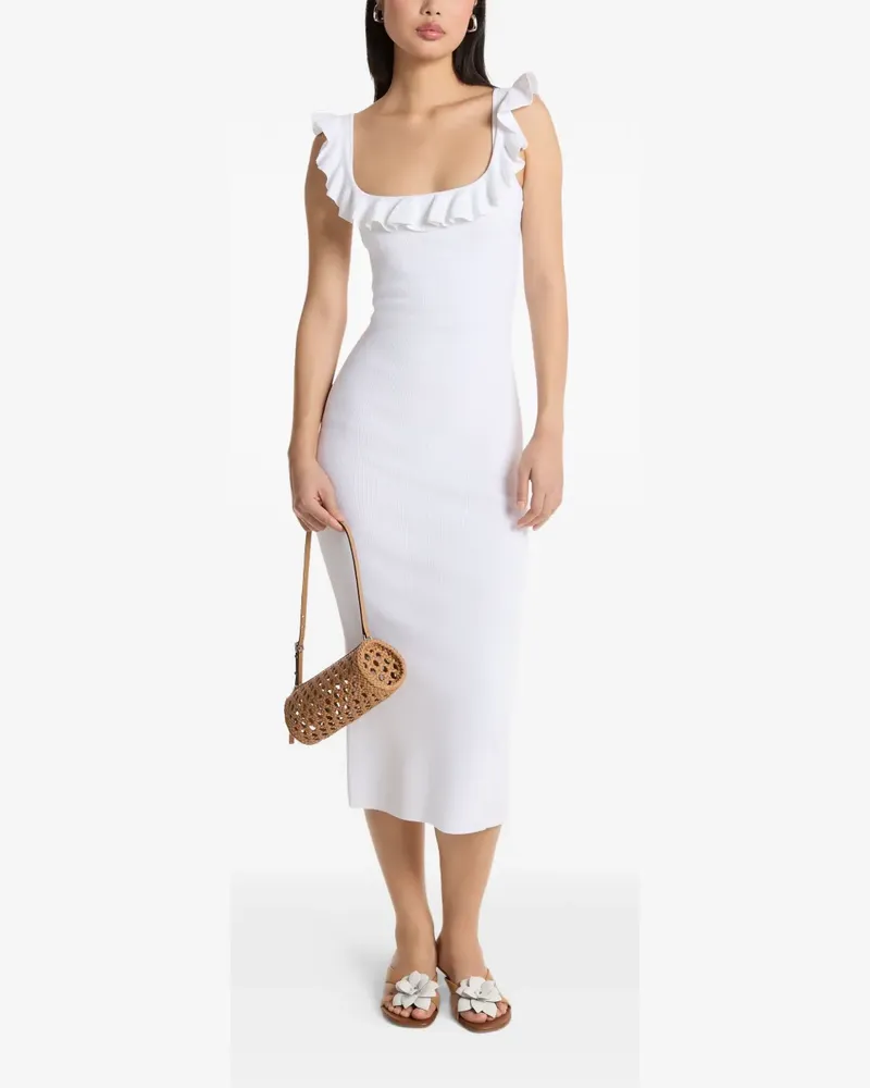 Michael Kors Kleid mit eckigem Ausschnitt - Weiß Weiß