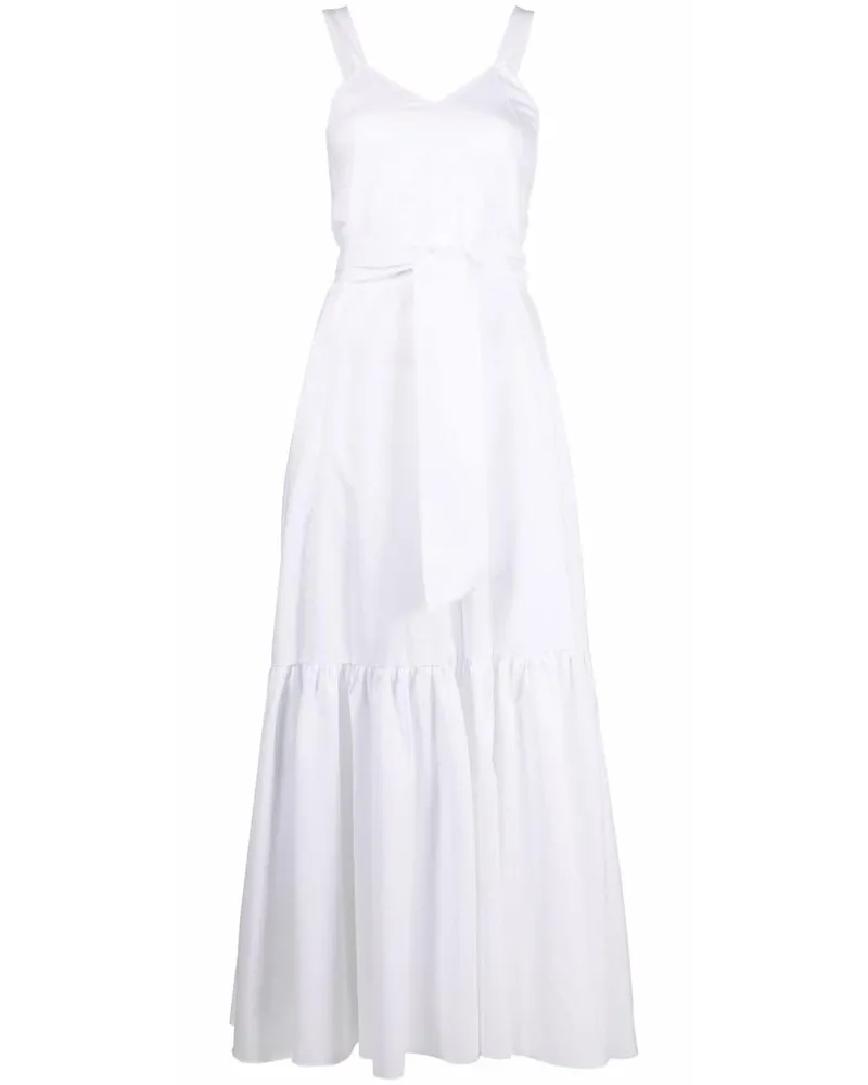 forte_forte Kleid mit Bindegürtel - Weiß Weiß