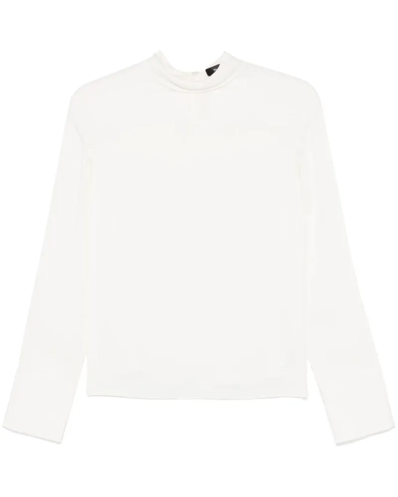 Theory Bluse aus Seide mit Schaldetail - Nude Nude