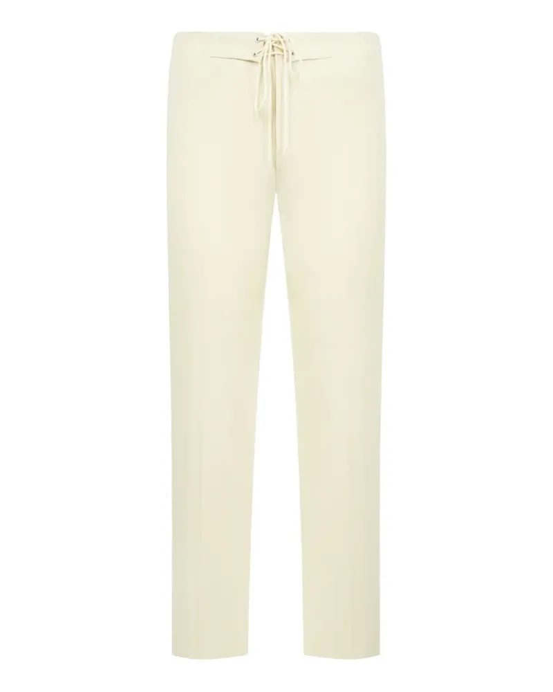 AURALEE drawstring-detail wool trousers - Nude Nude