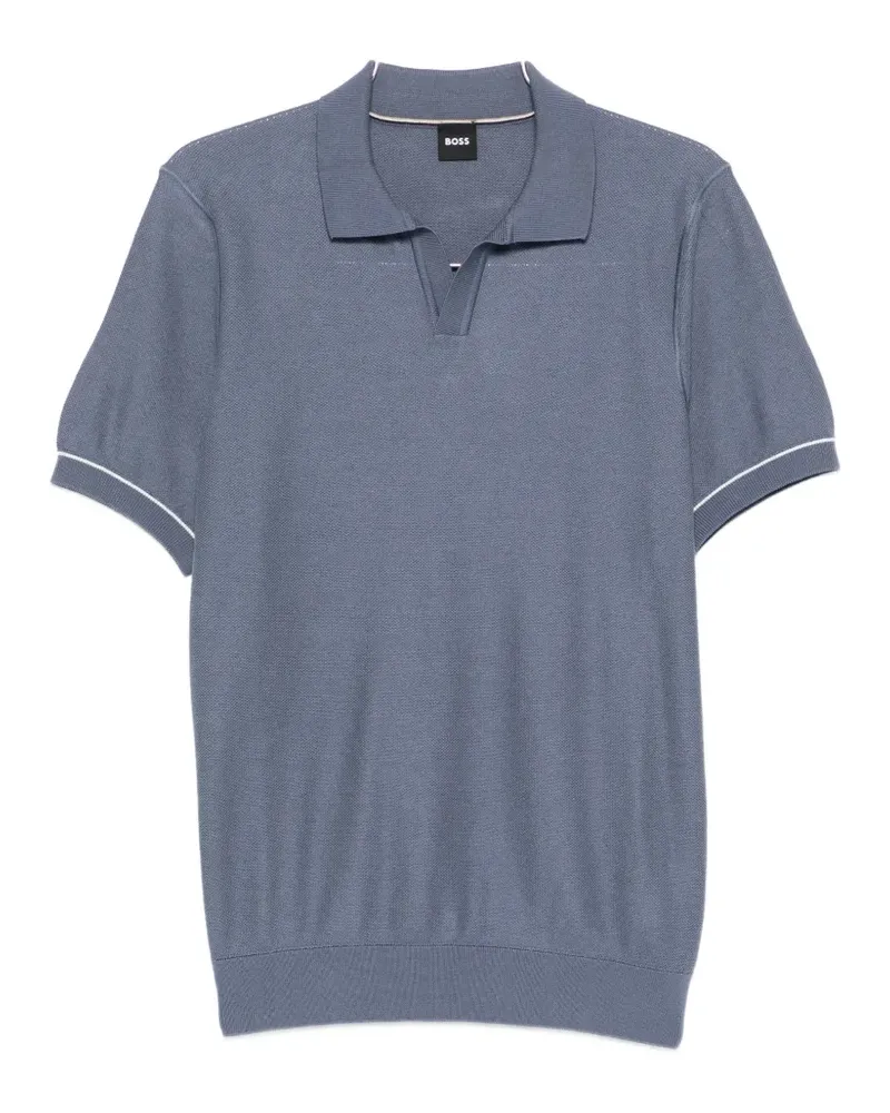 HUGO BOSS V-neck trim T-shirt - Blau Blau