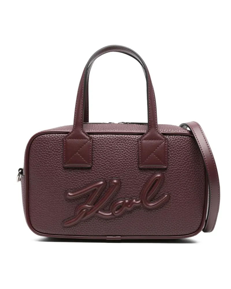 Karl Lagerfeld Shopper mit Logo-Prägung - Rot Rot