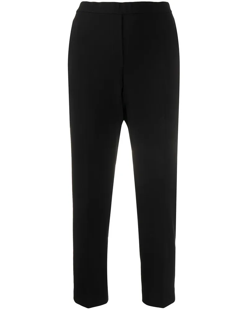 Theory Gekürzte Tapered-Hose Schwarz