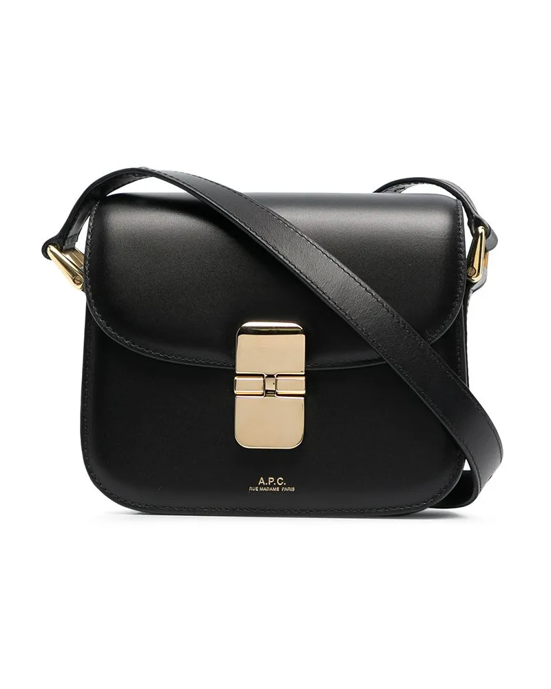 A.P.C. Mini Grace Schultertasche - Schwarz Schwarz