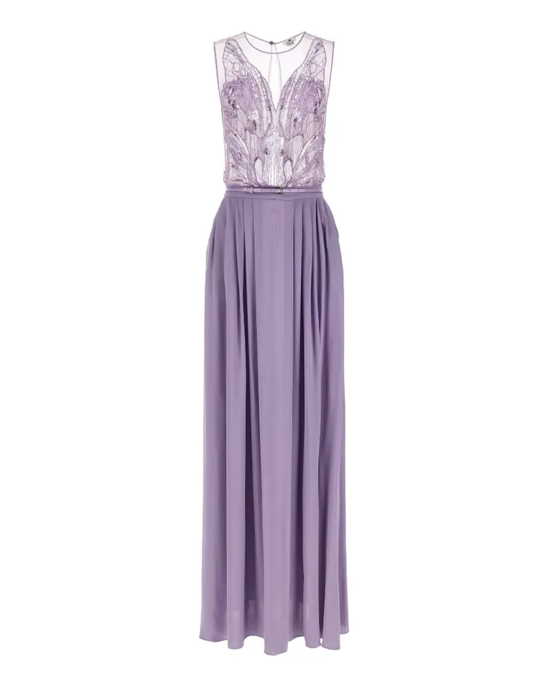 Elisabetta Franchi embroidered tulle dress - Violett Violett