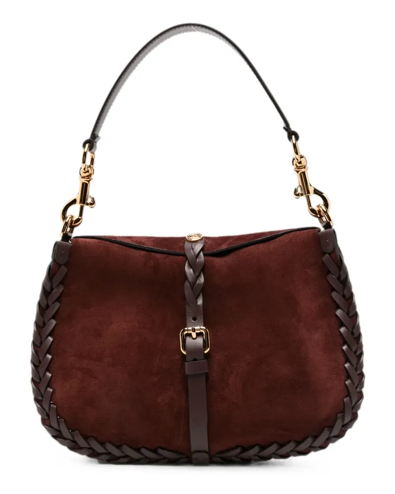 Etro braided suede cross body bag - Braun Braun