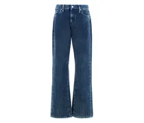 Cordhose mit Knopfverschluss - Blau