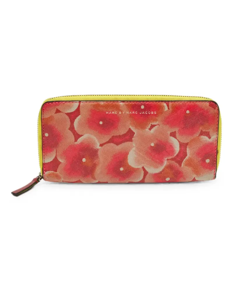Marc Jacobs floral-print continental wallet - Rot Rot
