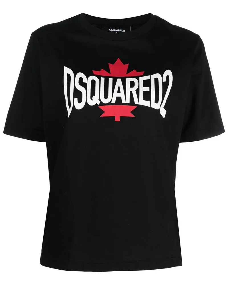 Dsquared2 T-Shirt mit Logo-Print - Schwarz Schwarz