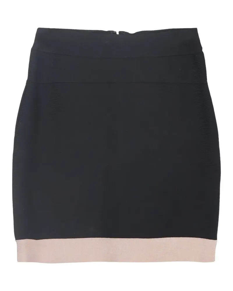 Hervé Léger Minirock mit Reißverschluss - Schwarz Schwarz