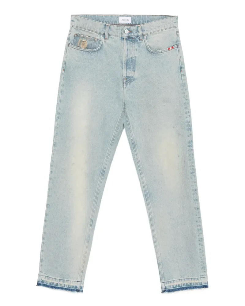 Amish Ausgefranste Jeans - Blau Blau