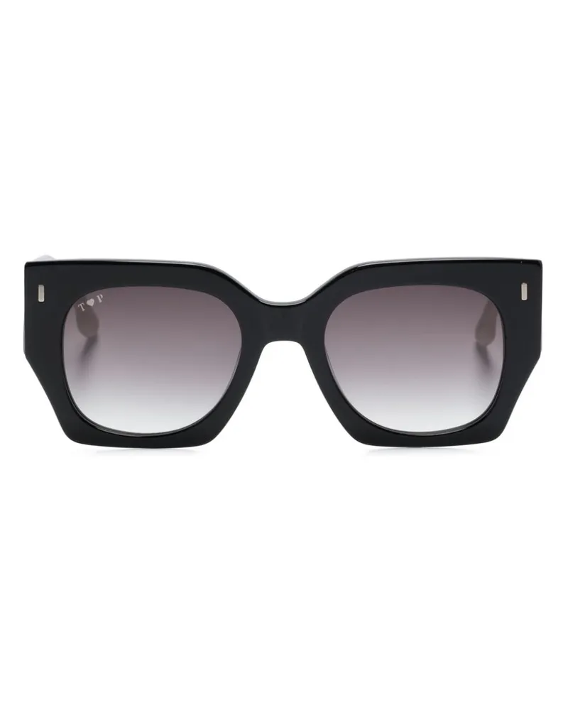 P.A.R.O.S.H. Sonnenbrille mit Oversized-Gestell - Schwarz Schwarz