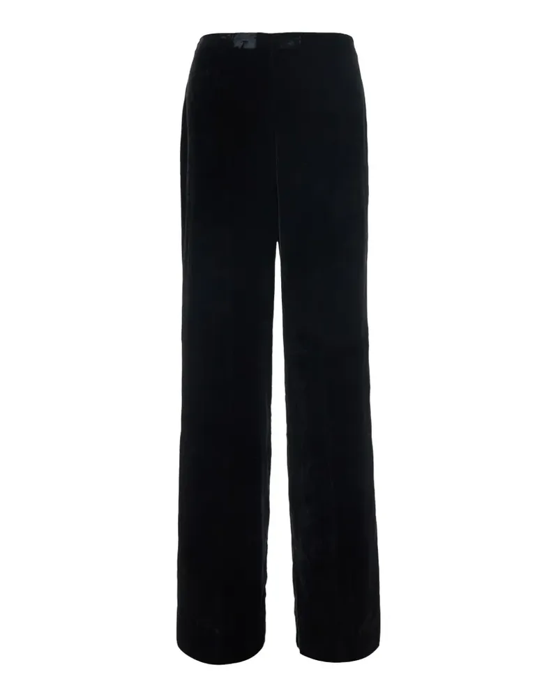 P.A.R.O.S.H. Samthose mit weitem Bein - Schwarz Schwarz