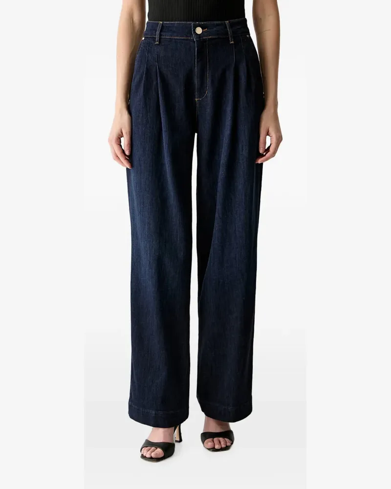 Guess pleated wide-leg jeans - Blau Blau