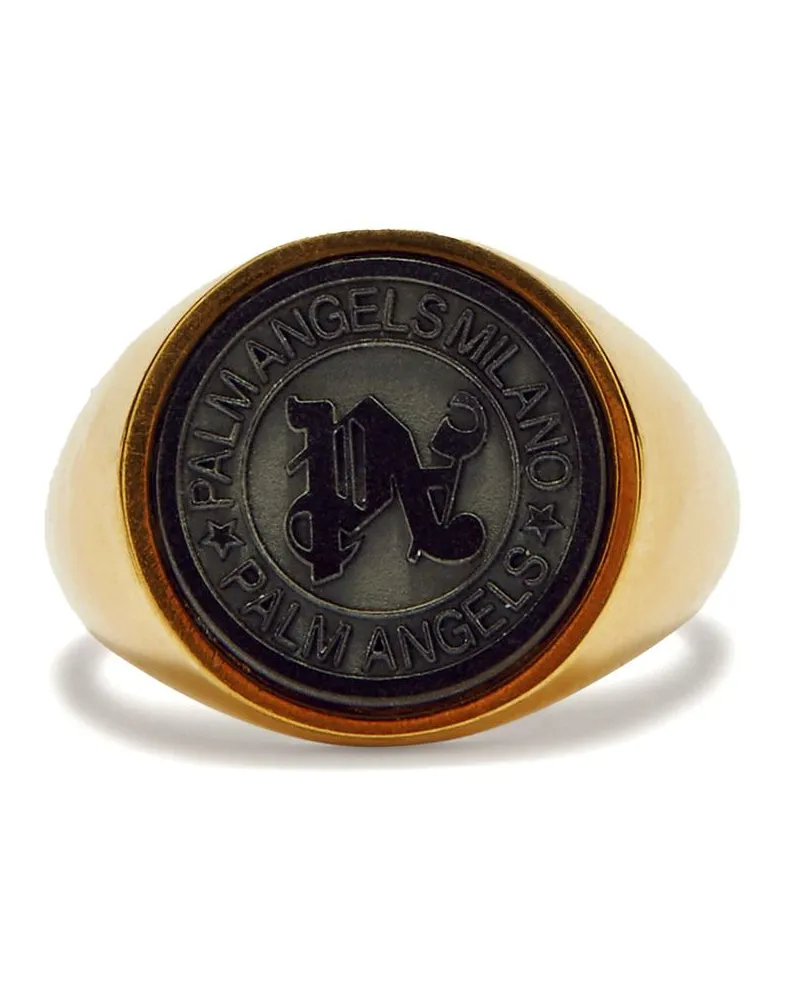 Palm Angels Ring mit PA-Stein - Gold Gold