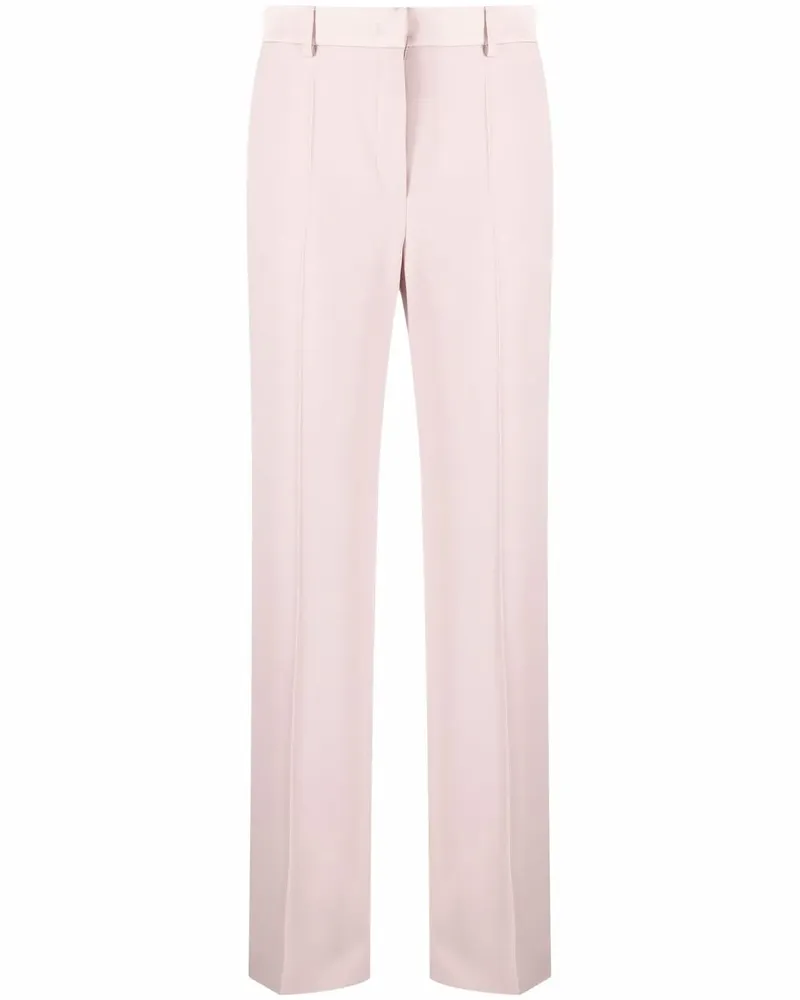 Alberta Ferretti Weite Hose mit Satinbesatz - Rosa Rosa