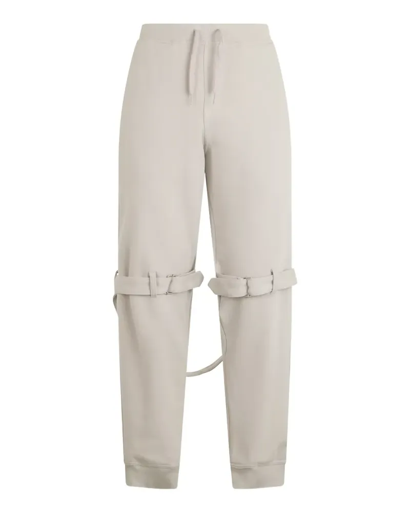Moschino buckle-strap zip-detail track pants - Nude Nude