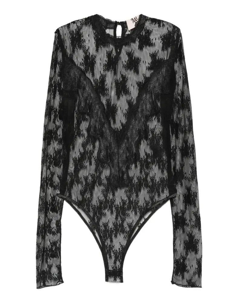 Aniye By Marlow Body mit Spitzen-Overlay - Schwarz Schwarz