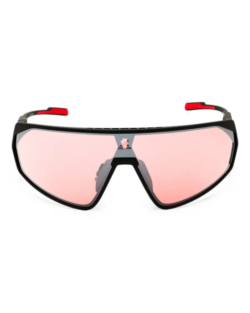 adidas shield-frame sunglasses - Schwarz Schwarz