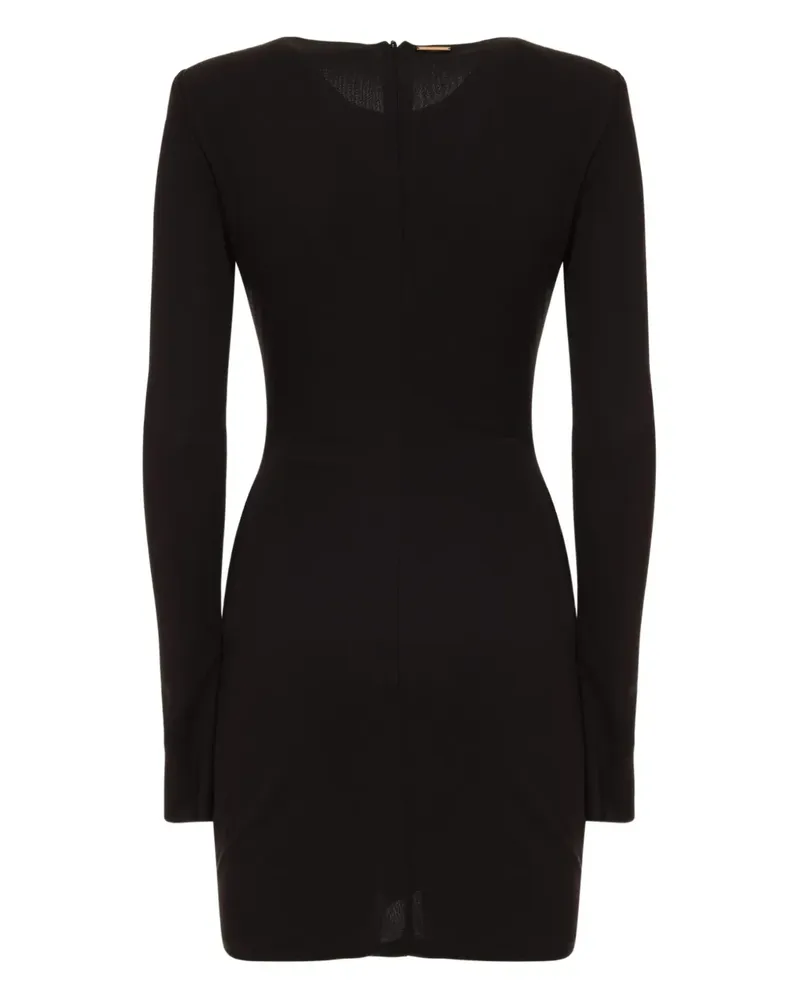 Just Cavalli long-sleeve draped dress - Schwarz Schwarz