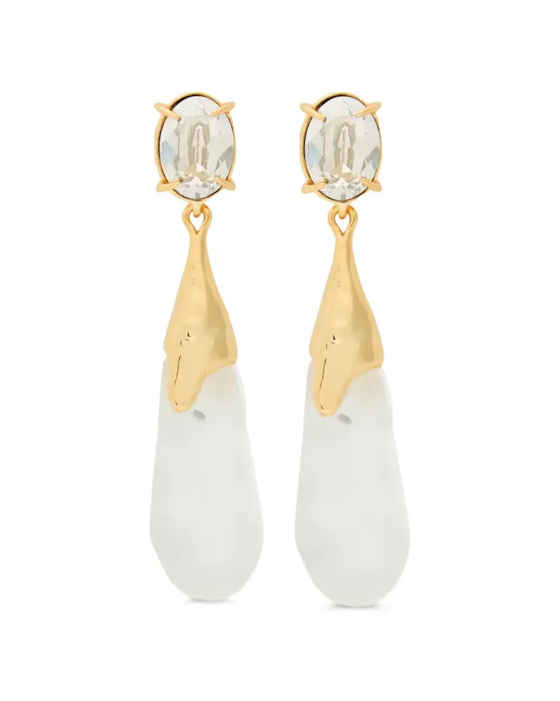 Alexis Bittar Bonbon crystal-embellished drop earrings - Gold Gold