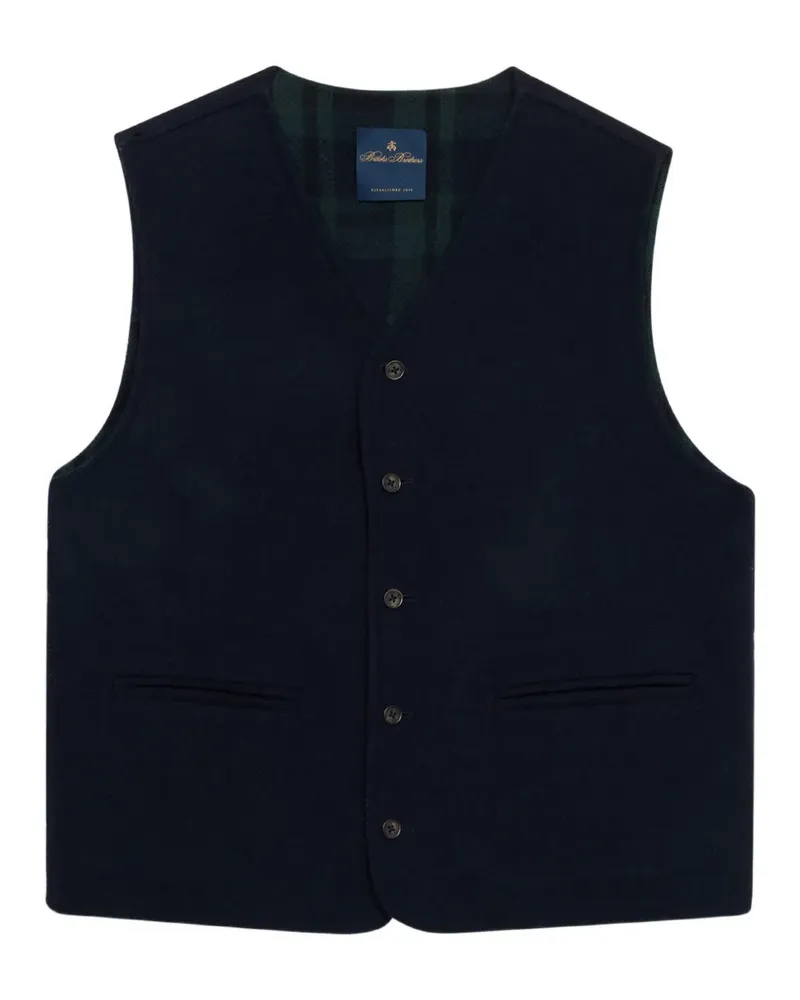 Brooks Brothers reversible knit vest - Blau Blau