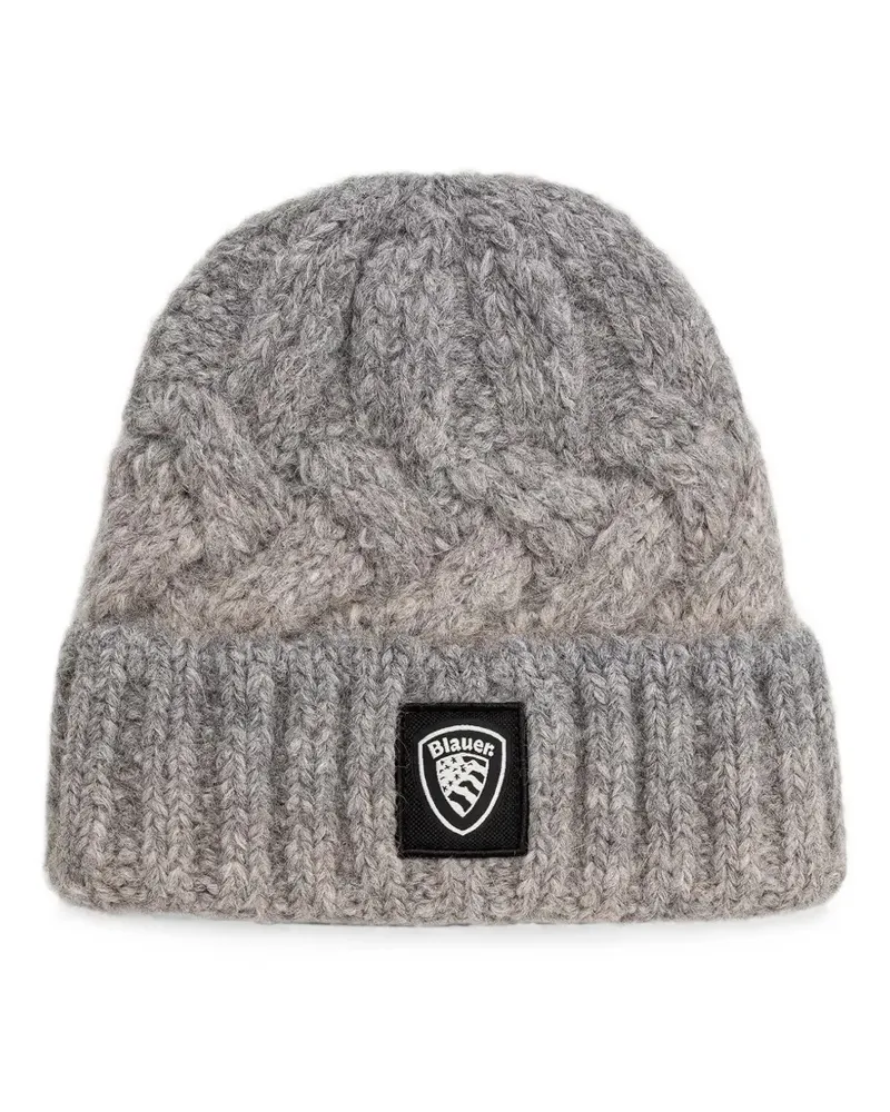 Blauer Euclid cable-knit beanie hat - Grau Grau