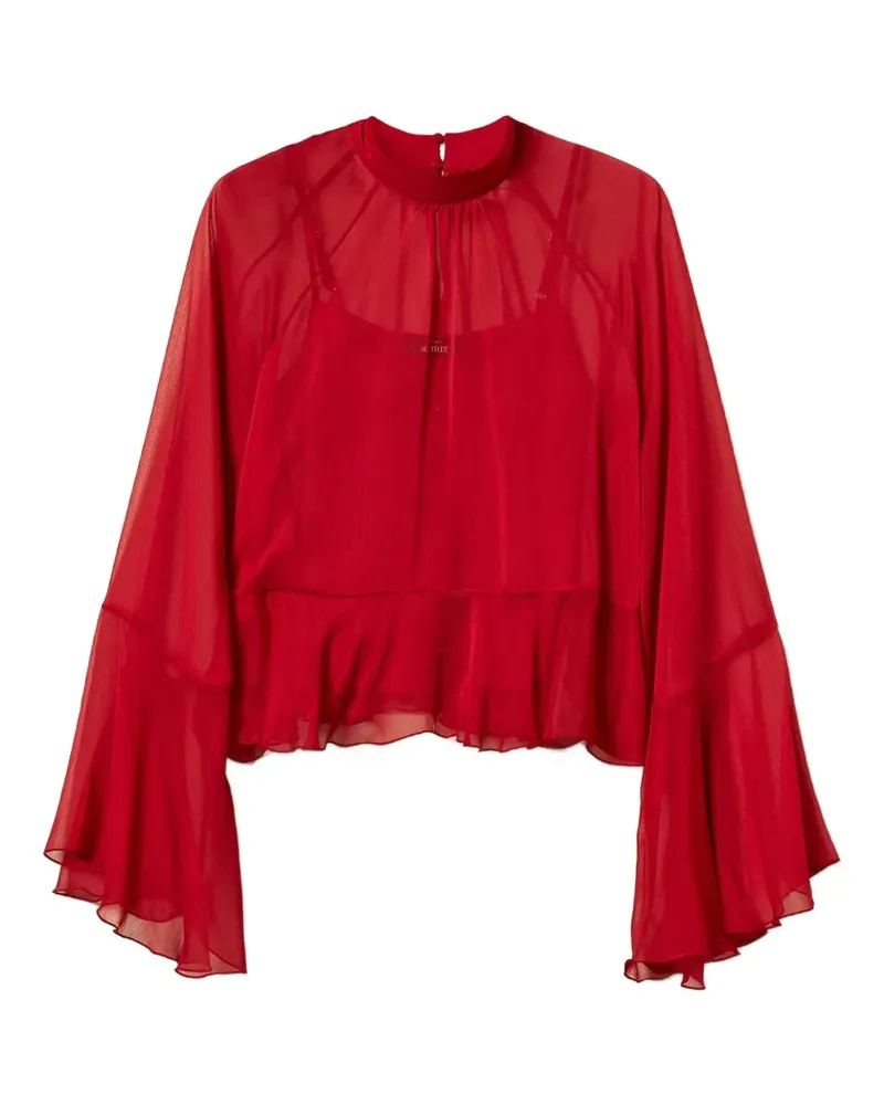 Twin-Set Bluse mit Glockenärmeln - Rot Rot