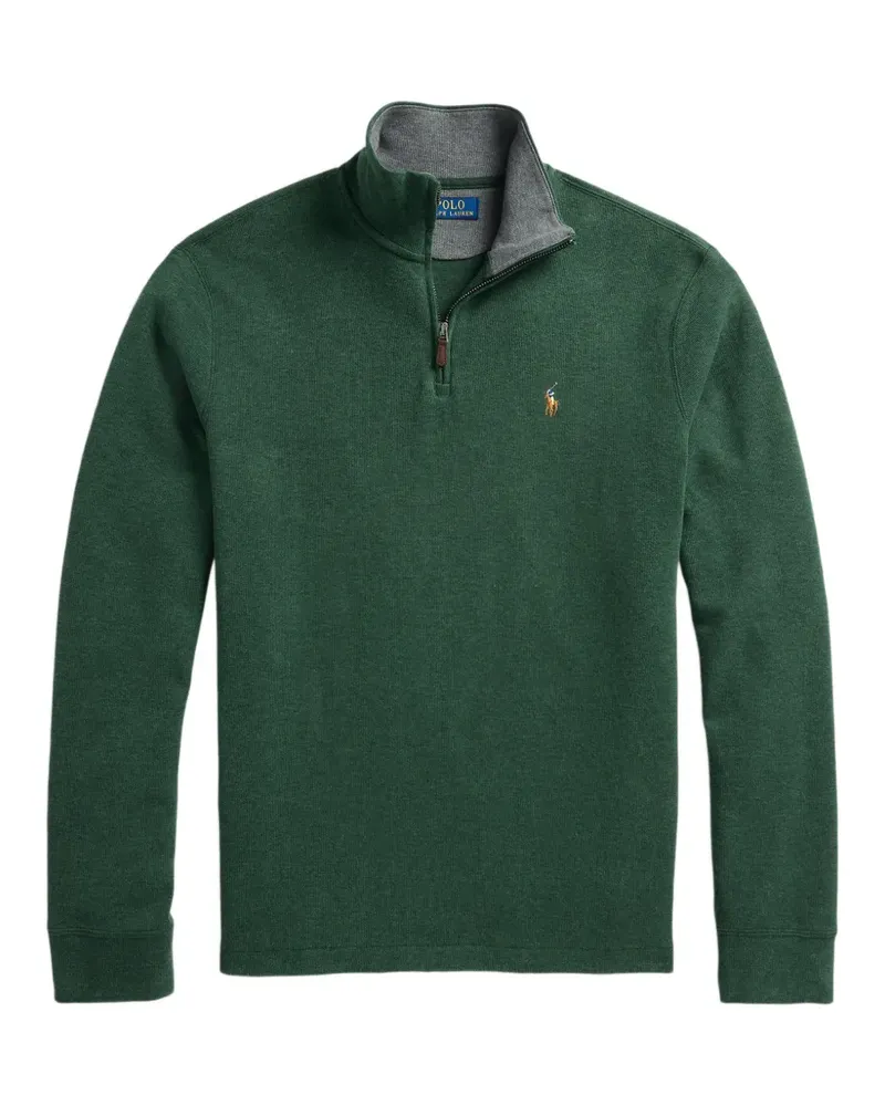 Ralph Lauren logo-embroidered quarter-zip sweater - Grün Grün