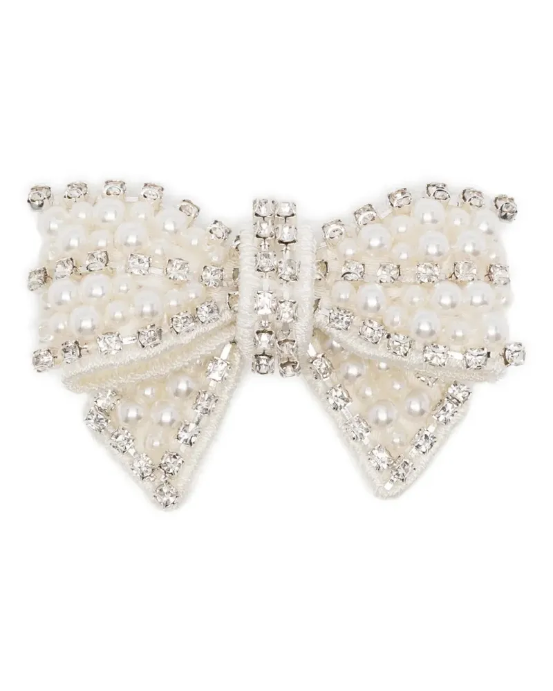 Self-Portrait bow-shape earrings - Silber Silber