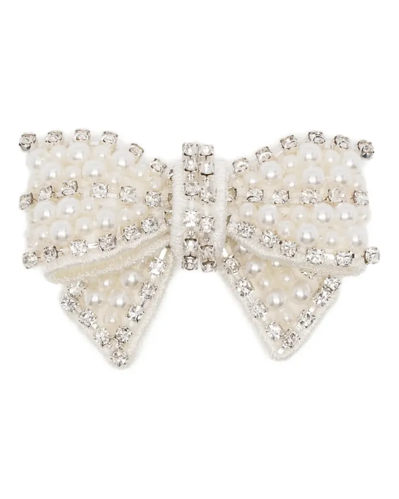 Self-Portrait bow-shape earrings - Silber Silber