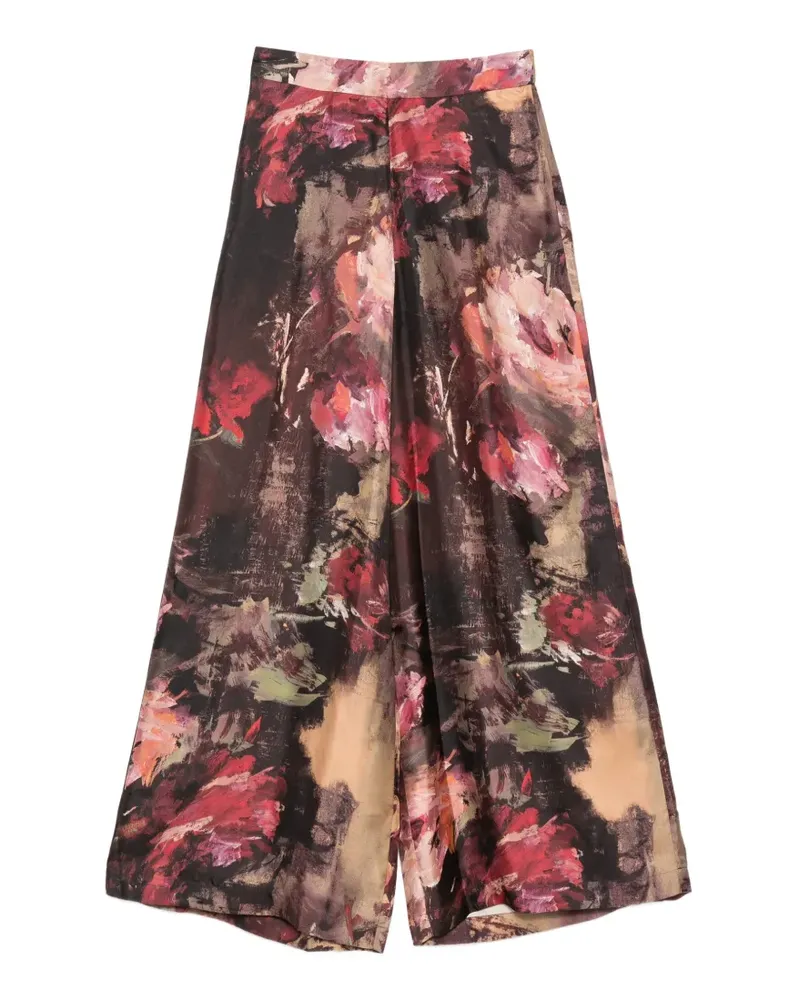Antonio Marras floral-print palazzo pants - Rot Rot