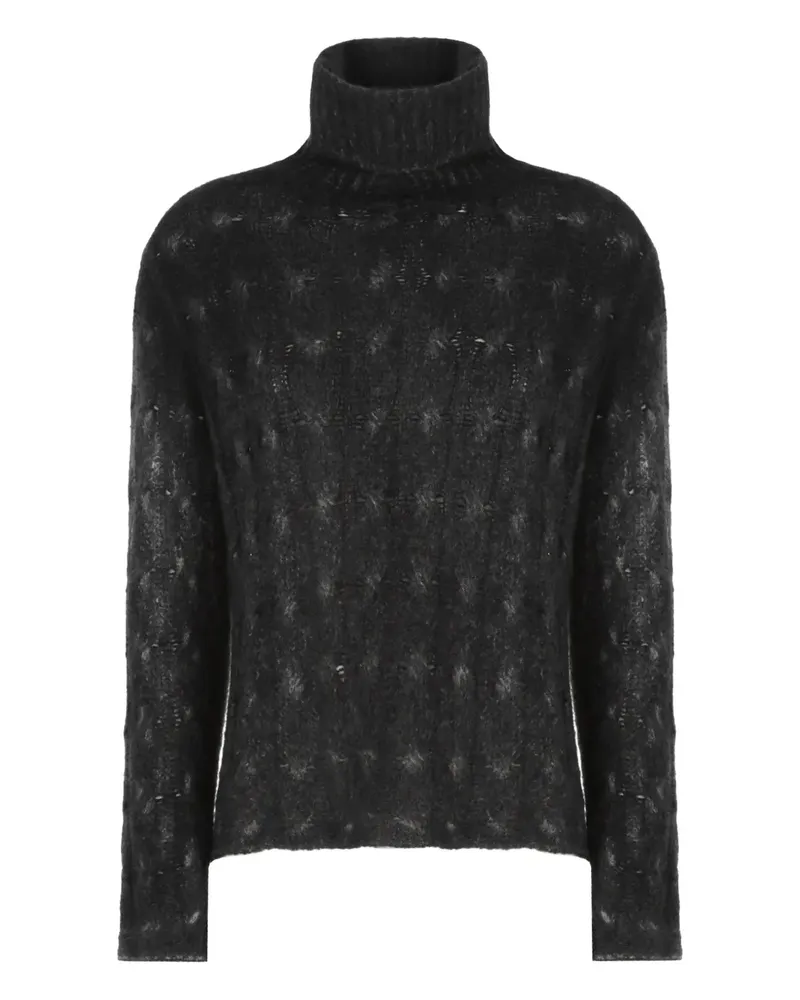 Avant Toi Pullover mit Stehkragen - Schwarz Schwarz