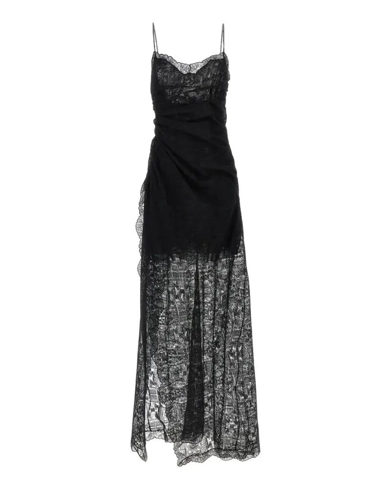 Ermanno Scervino Majolica draped midi dress - Schwarz Schwarz