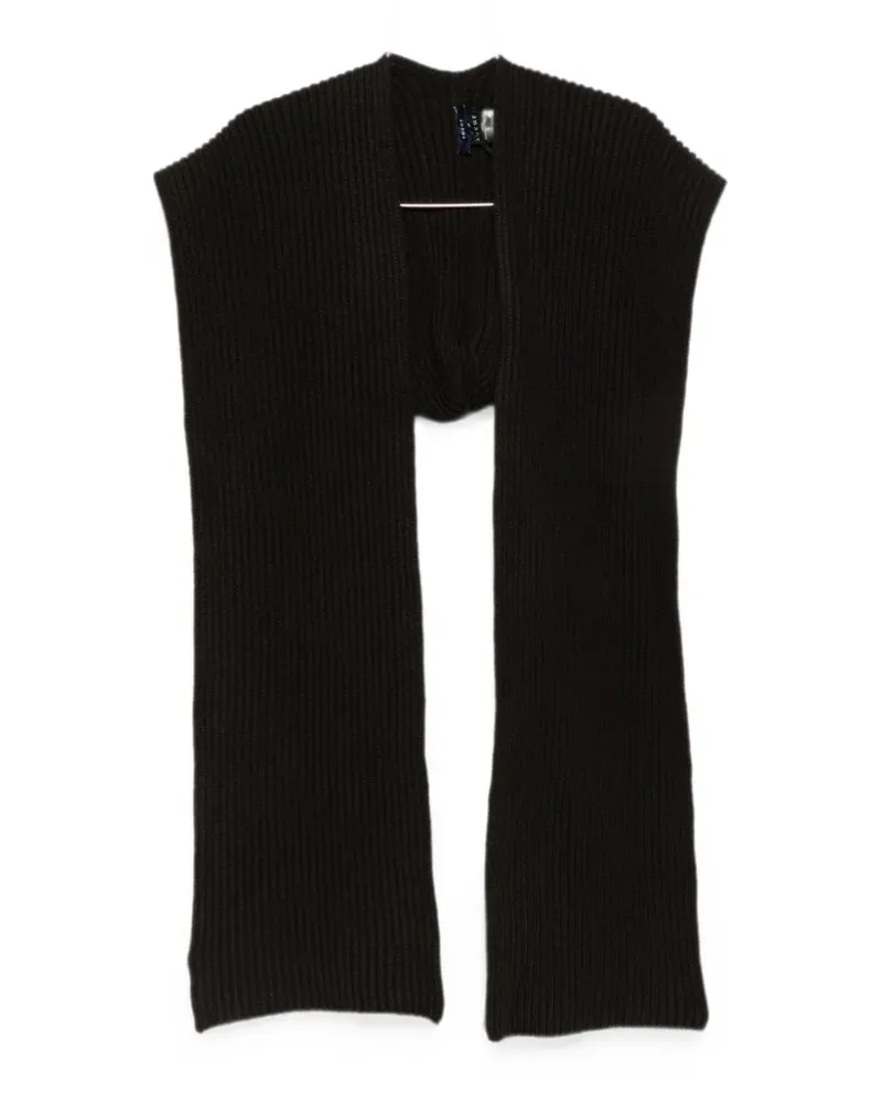 Soeur Loretta ribbed-knit scarf - Schwarz Schwarz