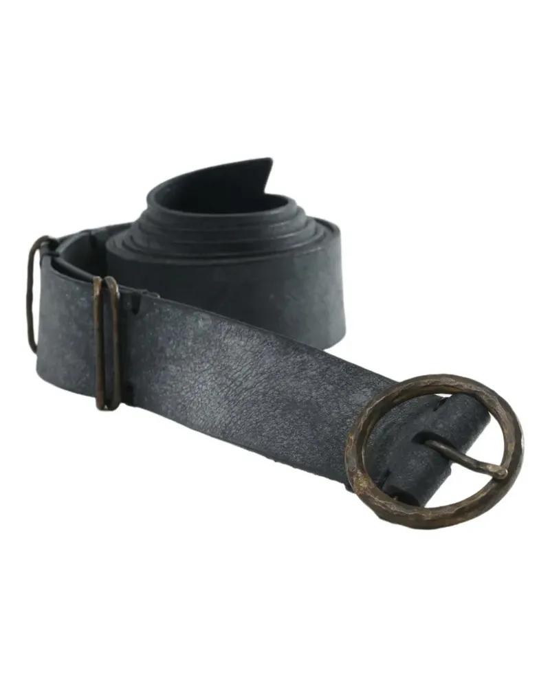 Ziggy Chen round-buckle belt - Grau Grau