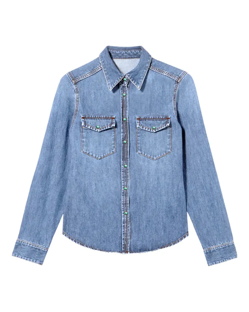 Fortela Hemd mit Klappentasche - Blau Blau