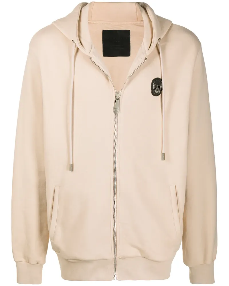 Philipp Plein Kapuzenjacke mit Totenkopf - Nude Nude