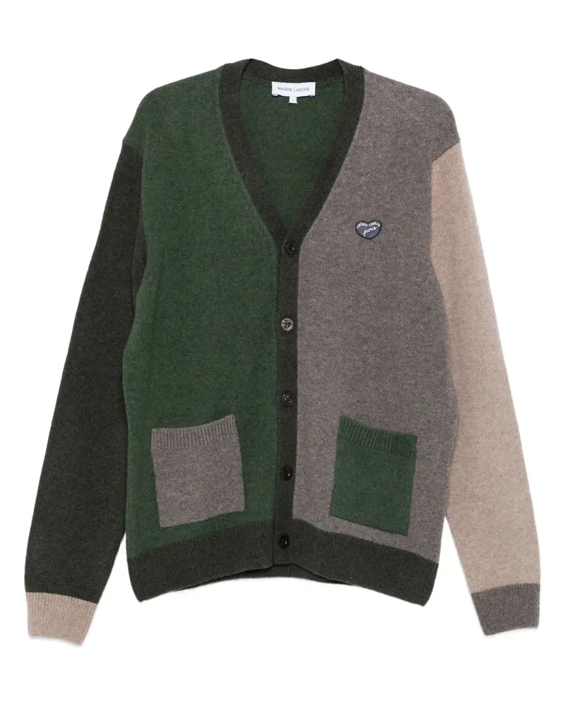 Maison Labiche Balfournier Cardigan in Colour-Block-Optik - Grün Grün