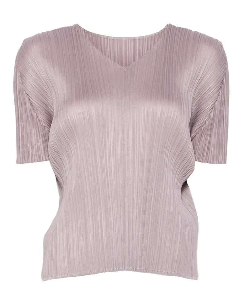 Issey Miyake T-Shirt mit Falten - Grau Grau