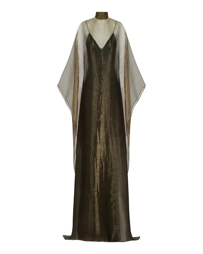 Taller Marmo Sphinx Maxikleid im Metallic-Look - Gold Gold