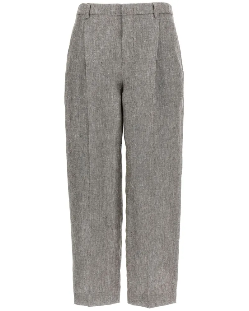 Brunello Cucinelli Wide-Leg-Hose mit Bundfalten - Braun Braun